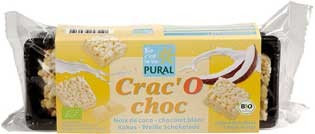 Pural Crac'O Choc Kokos Puffreis Schoko-Happen mit Weißer Schokolade 80g