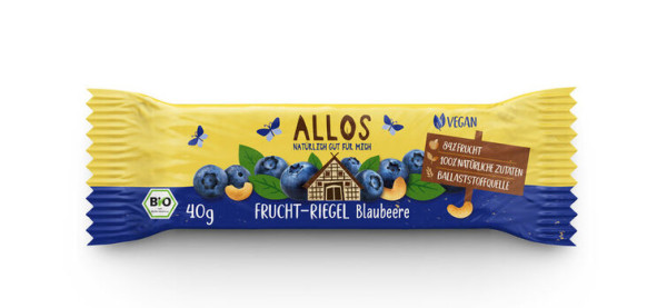 Allos Fruchtriegel Blaubeere 40g