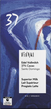 Vivani Edel Vollmilchschokolade mit 37% Cacao 80g