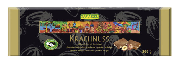 Rapunzel Krachnuss XXL Milchschokolade mit Haselnüssen HIH 300g