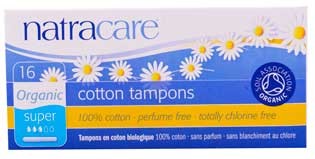 Natracare Tampons Super mit Applikator, 100% Baumwolle 16 Stück