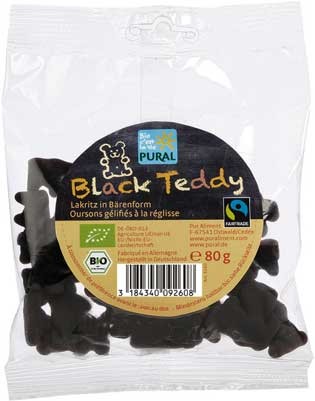 Pural Black Teddy Starklakritz 80g