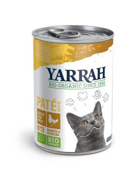 Yarrah Adult Catfood Huhn mit Spirulina, Katzenfutter 400g/A