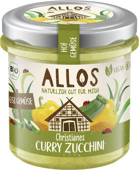 Allos Hofgemüse Claudias Curry Zucchini Brotaufstrich 135g