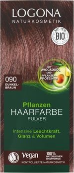 LOGONA Pflegende Pflanzen-Haarfarbe Pulver Kaffeebraun 100g