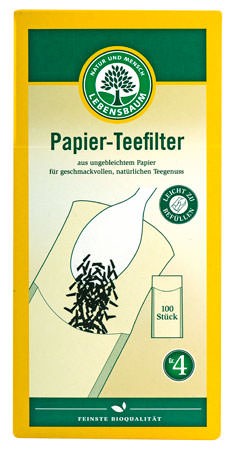 Lebensbaum Papier-Teefilter Gr. 4 100 Stück