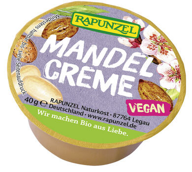 Rapunzel Mandel Creme Portionsschale, Brotaufstrich 40g/A