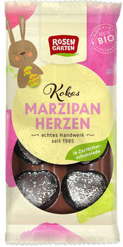 Rosengarten Kokos Marzipan-Herzen vegan 65g/S