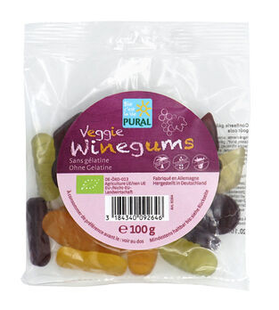 Pural Veggie Winegums Fruchtgummi ohne Gelatine 100g