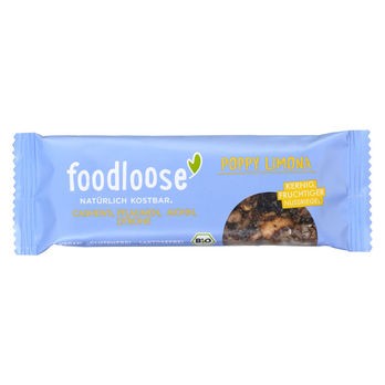 foodloose Poppy Limona Nussriegel 35g MHD 15.08.2019