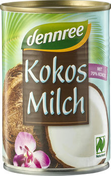 dennree Kokosmilch 70%, ohne Zusatzstoffe 400ml