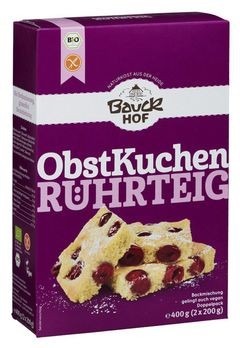 Bauckhof Obstkuchenteig Backmischung, glutenfrei 2x200g