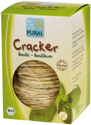 Pural Cracker mit Basilikum, glutenfrei 100g