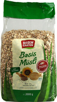 Rosengarten Basis-Müsli mit Amaranth - ungesüßt 2kg/A