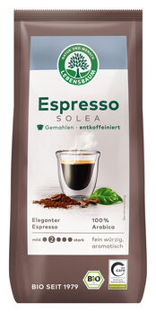 Lebensbaum Solea Espresso entkoffeiniert, gemahlen 250g