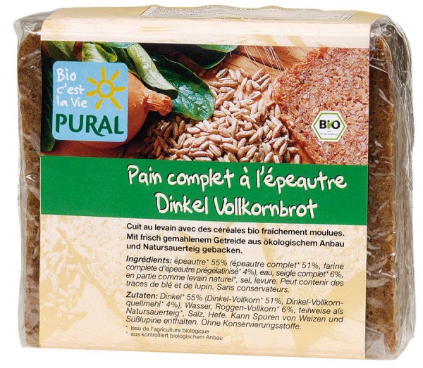 Pural Dinkel Vollkornbrot Schnittbrot 375g