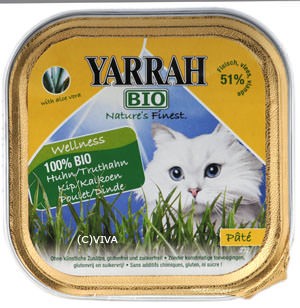 Yarrah Katzenfutter Wellnes Patè Huhn-Truthahn 100g