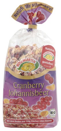 Rosengarten Cranberry Johannisbeer Müsli Premium Linie 375g