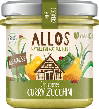 Allos Hofgemüse Claudias Curry Zucchini Brotaufstrich 135g