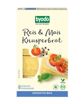 Byodo Reis und Mais Knusperbrot 8x20g