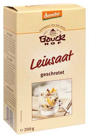 Bauckhof Leinsaat, geschrotet demeter 200g/A