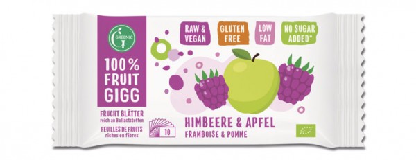 GREENIC Himbeer & Apfel 100% Fruit Gigg 10g