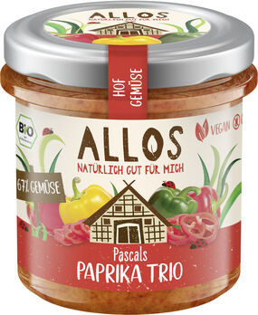 Allos Hofgemüse Pascals Paprika Trio Brotaufstrich 135g