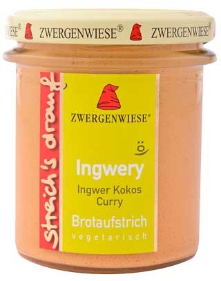 Zwergenwiese streichs drauf Ingwer Kokos Curry 160g