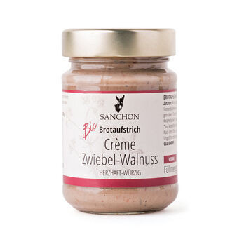 Sanchon Brotaufstrich Crème Zwiebel-Walnuss 190g