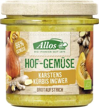 Allos Hofgemüse Karstens Kürbis Ingwer Brotaufstrich 135g/A