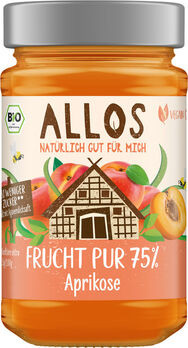 Allos Frucht Pur 75% Aufstrich Aprikose 250g