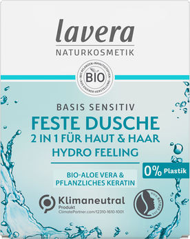 Lavera Feste Dusche Basis Sensitiv 2 in 1 Hydro-Feeling 50g