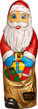 Rosengarten Weihnachtsmann in bedrucktem Stanniolpapier 50g/W
