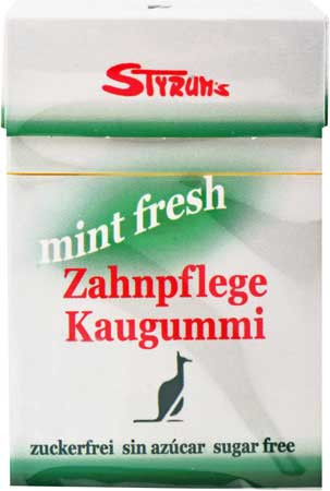 Styrums Mint Fresh Zahnpflege Kaugummi 30g