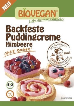 Biovegan backfeste Puddingcreme Himbeere 52g