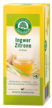 Lebensbaum Grüntee Ingwer-Zitrone 40g 20 Beutel