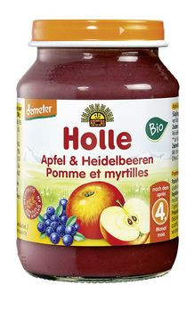 Holle Apfel mit Heidelbeeren 190g