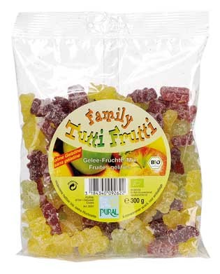 Pural Fruchtgummi Tutti Frutti Family ohne Gelatine 300g