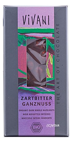 Vivani Zartbitter Ganznuss Schokolade 100g