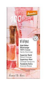 Vivani Edelbitter Schokolade Blutorange demeter 90g
