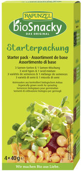 Rapunzel Keimsaat Starterpackung bioSnacky 4 Sorten à 40g (160g)