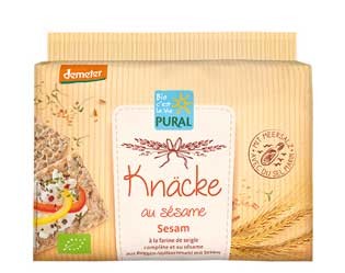 Pural Knäcke Sesam Roggenknäckebrot demeter 250g