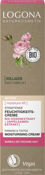 Logona Moisture Lift straffende getönte Feuchtigkeitscreme mit Bio-Rosenextrakt 30ml