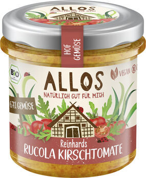 Allos Hofgemüse Reinhards Rucola Kirschtomate Brotaufstrich 135g