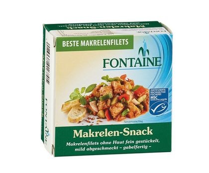 Fontaine Makrelen Snack mit Gurke & Paprika 125g