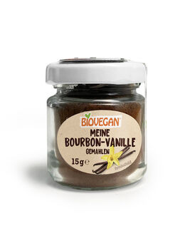 Biovegan Bourbon Vanille gemahlen, im Glas 15g