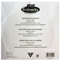 A. Vogel Bioforce BioSnacky Vliespapier für Keimgerät Sprossengarten 25 Stück