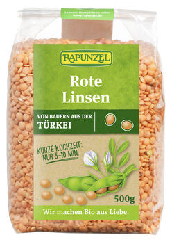 Rapunzel Linsen rot 500g