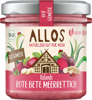 Allos Hofgemüse Rolands Rote Bete Meerrettich Brotaufstrich 135g