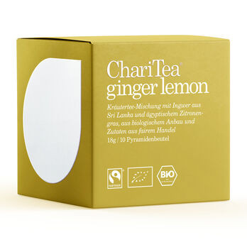 ChariTea ginger lemon Pyramidenbeutel 10 x 1,8g